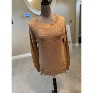 Old Navy Women Brown Pullover Boat Neck Tunic Sweater Size S. Pre-Owned.